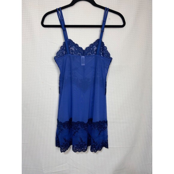 NWT Wacoal Size Small Embrace Lace Chemise Dress Cobalt Blue g - Picture 4 of 15
